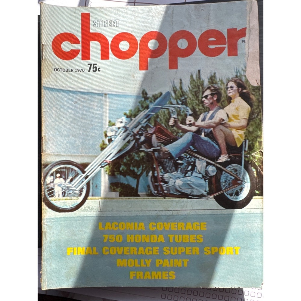 Vintage Street Chopper Magazine October, 1970 Laconia final cov Super sport